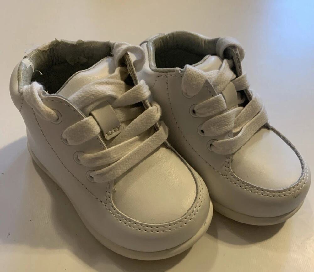 Smart Steps Baby Shoes Size 3 White Leather First Walker